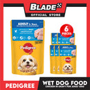 6pcs Pedigree Chicken Chunks Flavor In Gravy 130g Dog Food Wet Food