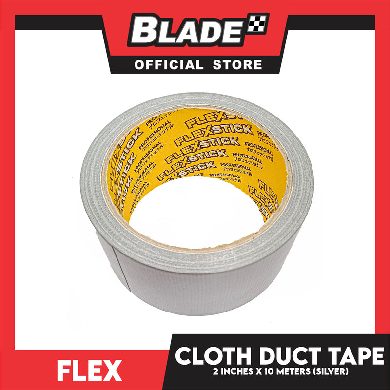 Flex Cloth Duct Tape 48mm x 10m Bundle of 12 (Silver)