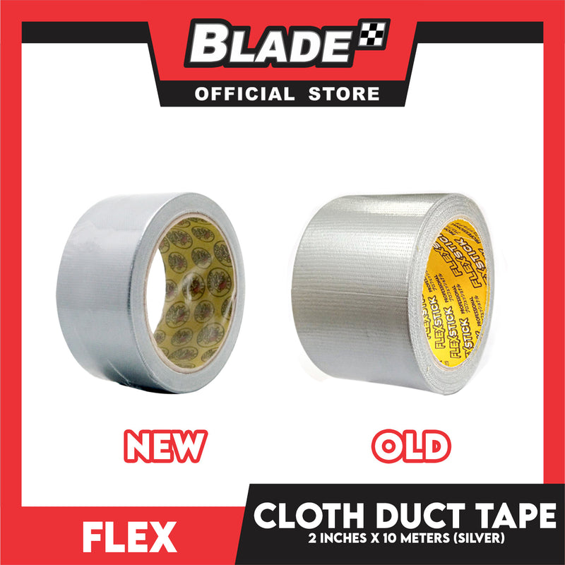 Flex Cloth Duct Tape 48mm x 10m Bundle of 12 (Silver)