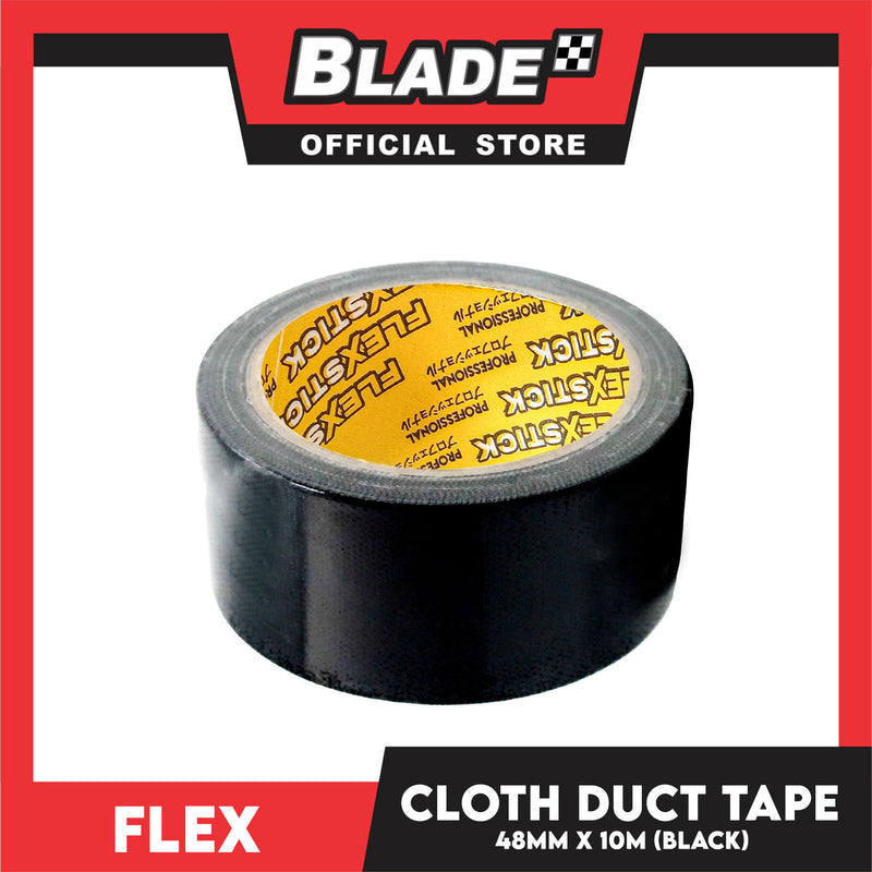 Flex Cloth Duct Tape 48mm x 10m Bundle of 12 (Black) –