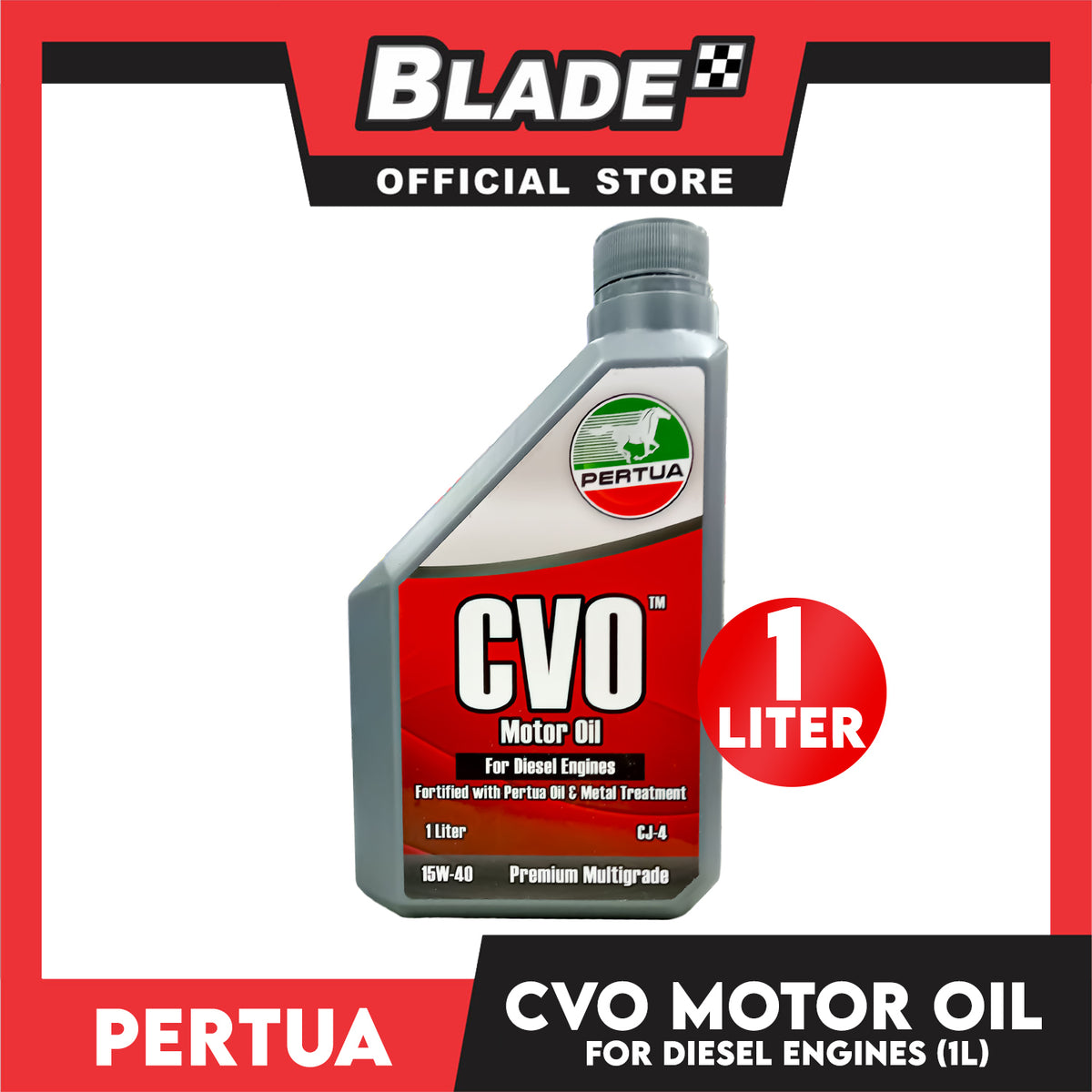 Pertua CVO Motor Oil for Diesel Engines 1Liter Fortified with Pertua Oil and Metal Treatment