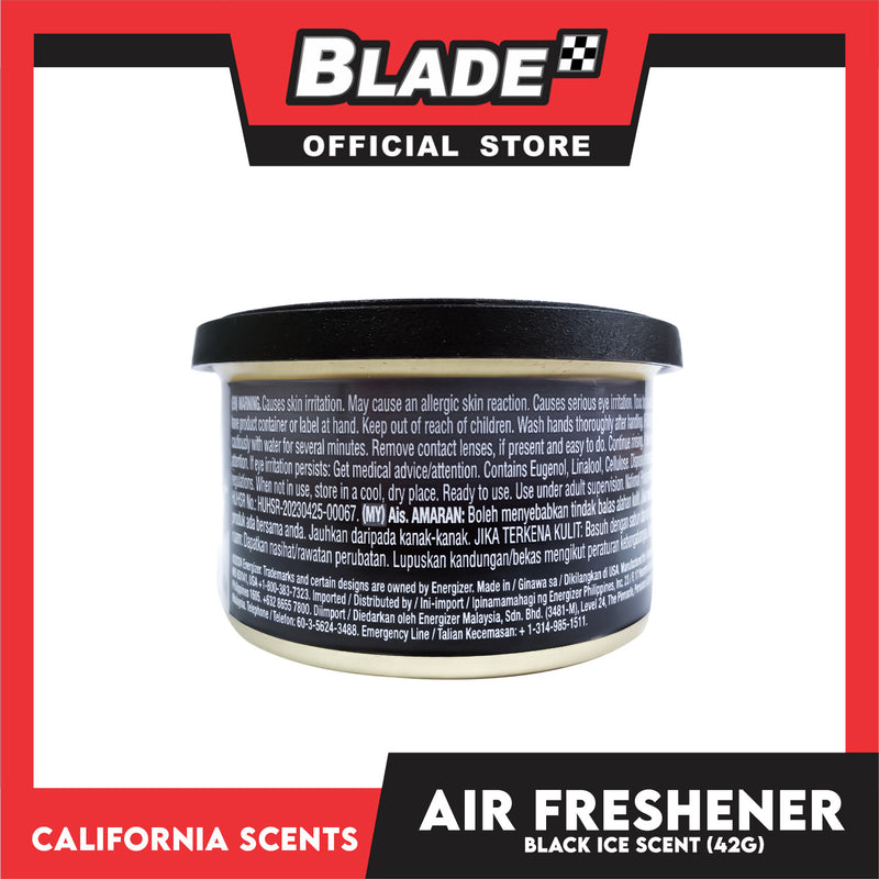 California Scents Organic Air Freshener Black Ice Spillproof 42g