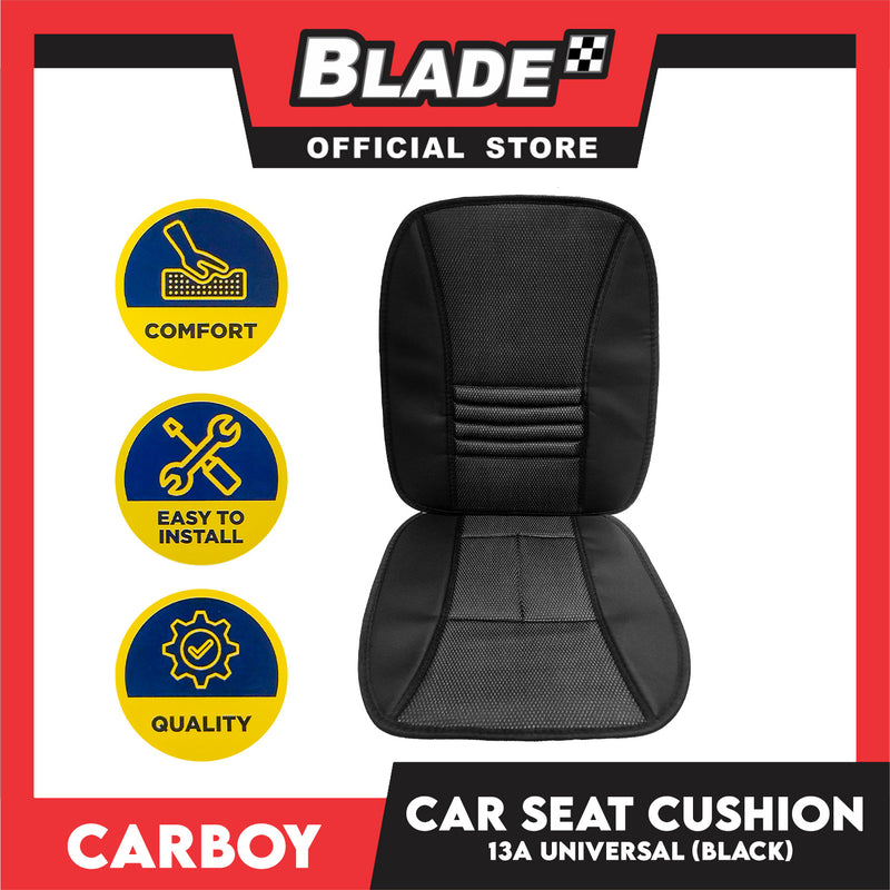 Carboy Car Seat Cushion 13A (Black) Comfortable Seat Cushion with Hook