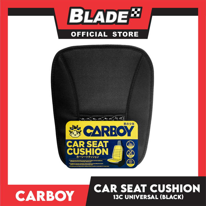 Carboy Car Seat Cushion 13C (Black) Comfortable Seat Cushion with Hook