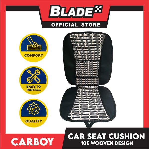 Carboy Car Seat Cushion 10E Wooven Design  (Black and White Color) Comfortable Seat Cushion with Hook