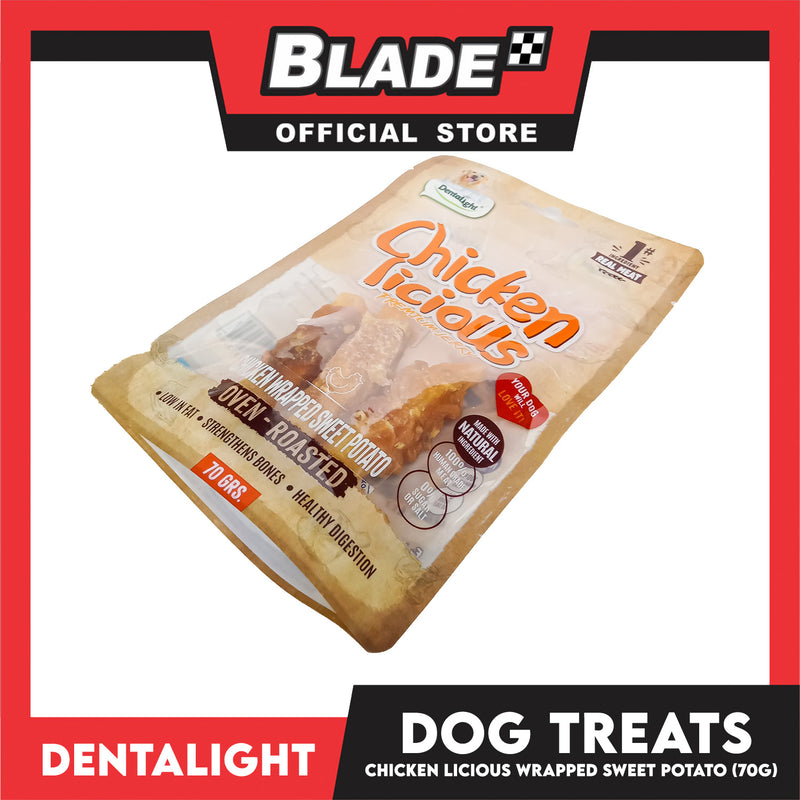 Dentalight Chicken Licious Premium Jerky  (Chicken Wrapped Sweet Potato) Oven-roasted 70grams