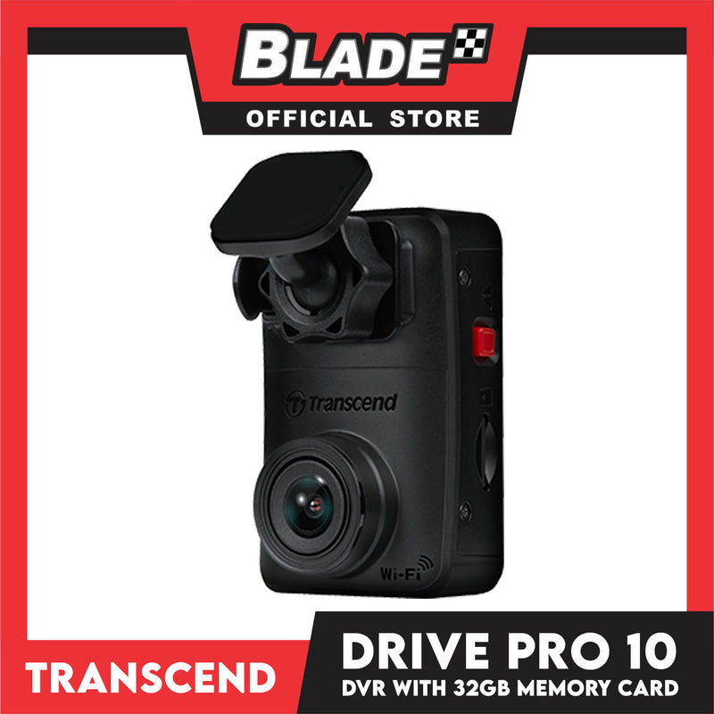Transcend Dashcam DrivePro 10 Car Video Recorder DP10 & 32gb Memory Card