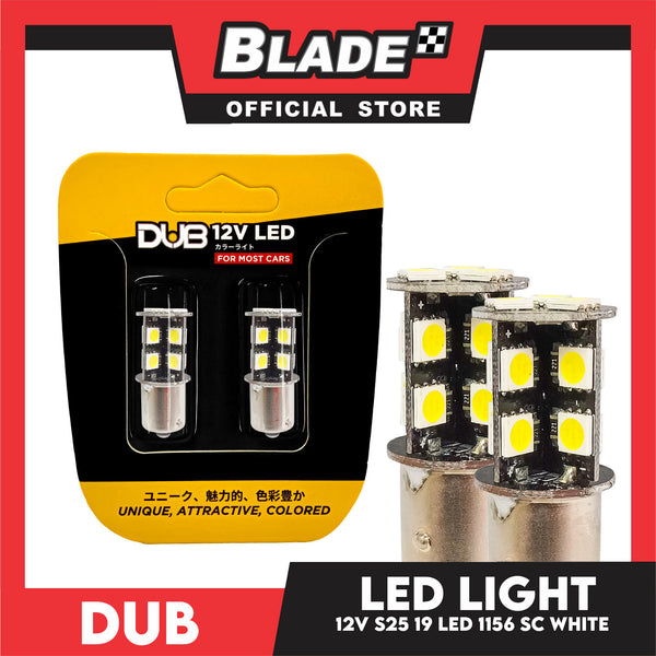 Dub Automotive Car LED S25 1156 19-LED 12V Single Contact (White)