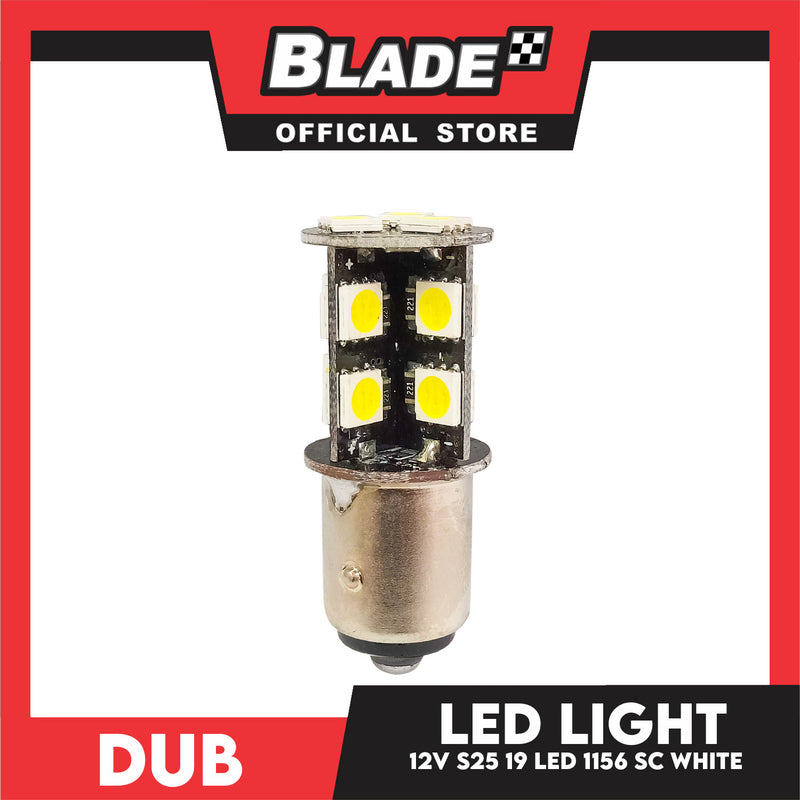 Dub Automotive Car LED S25 1156 19-LED 12V Single Contact (White)