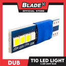 Dub Automotive Car LED Light T10 12V Flat Type 4 LED (Light Blue)