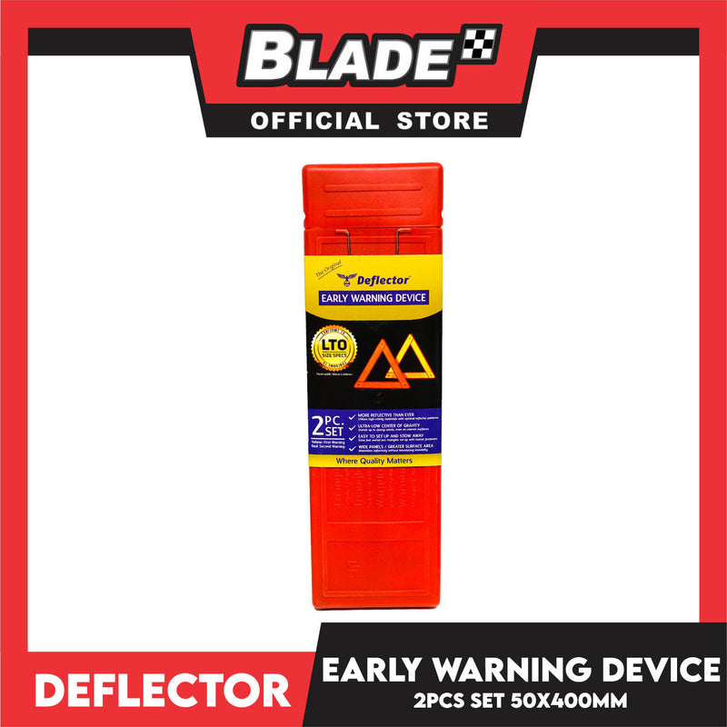 2pcs Deflector E1 Euro Mark Standard Early Warning Triangle DWT-117 Panel Width 50mm x 400mm