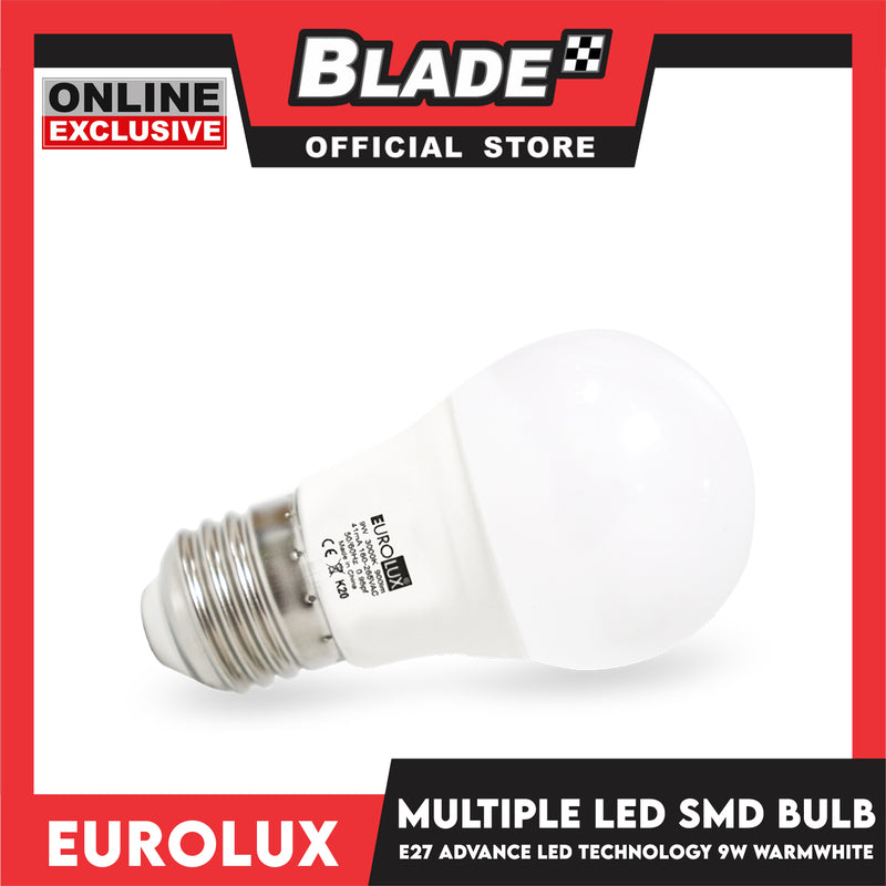 Eurolux Multiple LED SMD Bulb E27 9 Watts 900 lumens 3000k (Warmwhite)