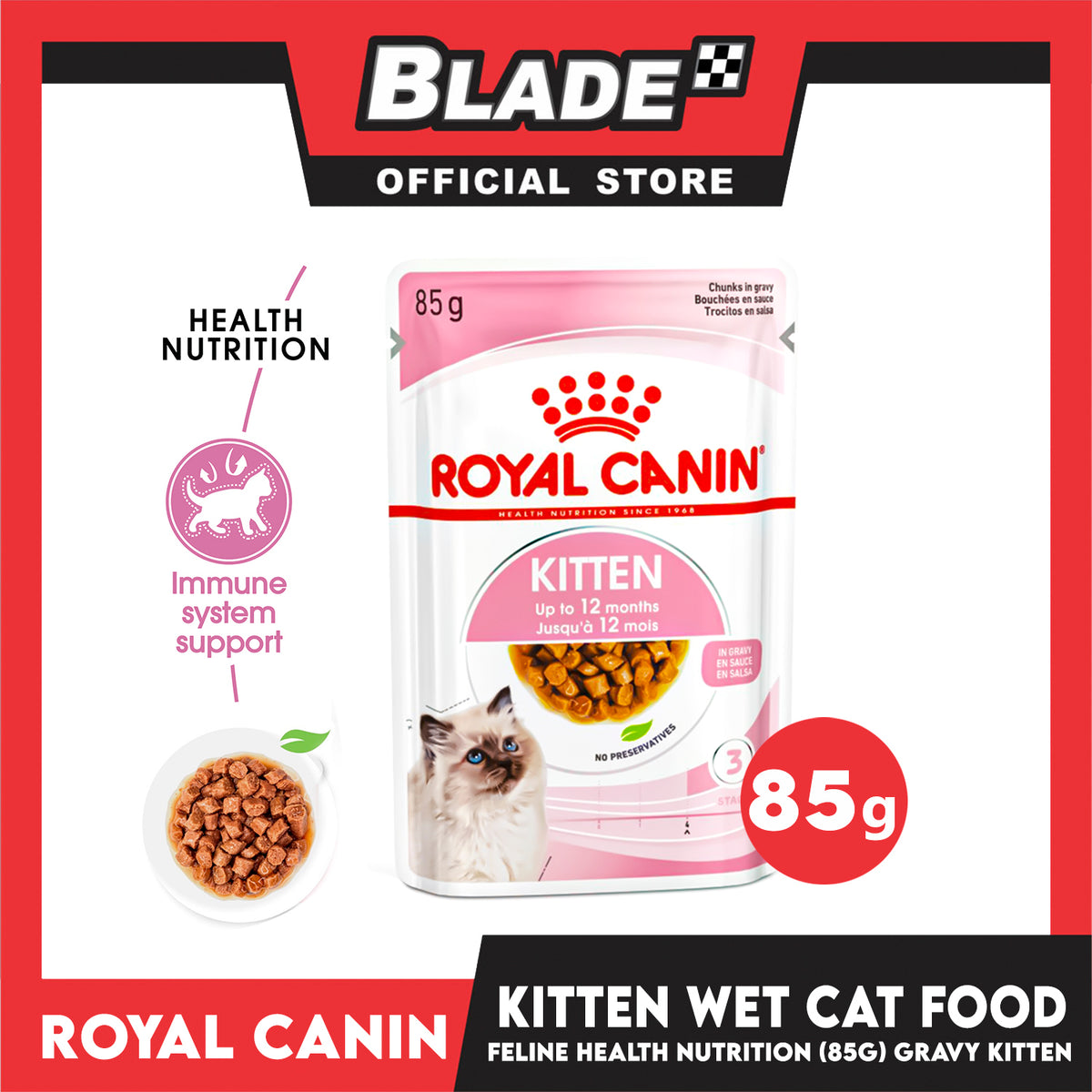 Royal Canin Kitten Gravy (85g) Wet Cat Food - Feline Health Nutrition