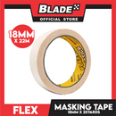 Flex Tape Masking Tape 12mm x 25yards (Beige) General Purpose for Home and Office use