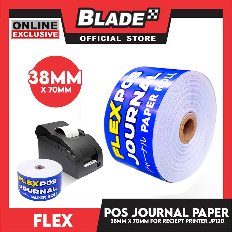 Flex POS Journal Roll Paper JP120 38MM x 70MM Cash Register POS Receipt Paper