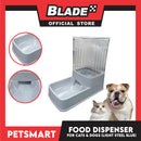 Pet Automatic Food Dispenser (Light Steel Blue) with Anti-Slip Rubber for Cats and Dogs