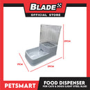Pet Automatic Food Dispenser (Light Steel Blue) with Anti-Slip Rubber for Cats and Dogs