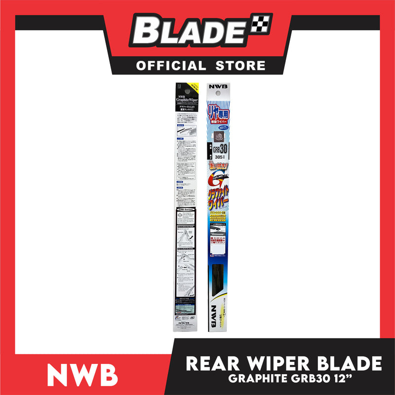 Nwb Resin Rear Wiper Blade GRB30 12'' for Chevrolet Spark, Honda City, Jazz, Hyundai Elantra, Getz Mitsubishi Mirage, Nissan Sentra