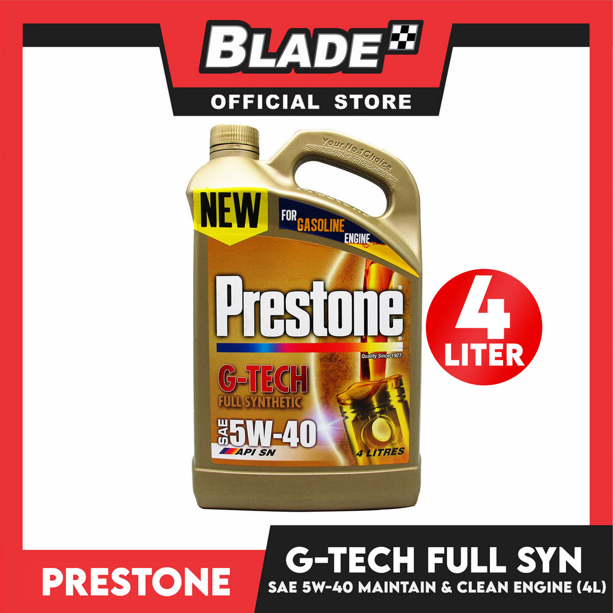 Prestone G-Tech Full Synthetic Gasoline SAE 5W-40 4 Liters