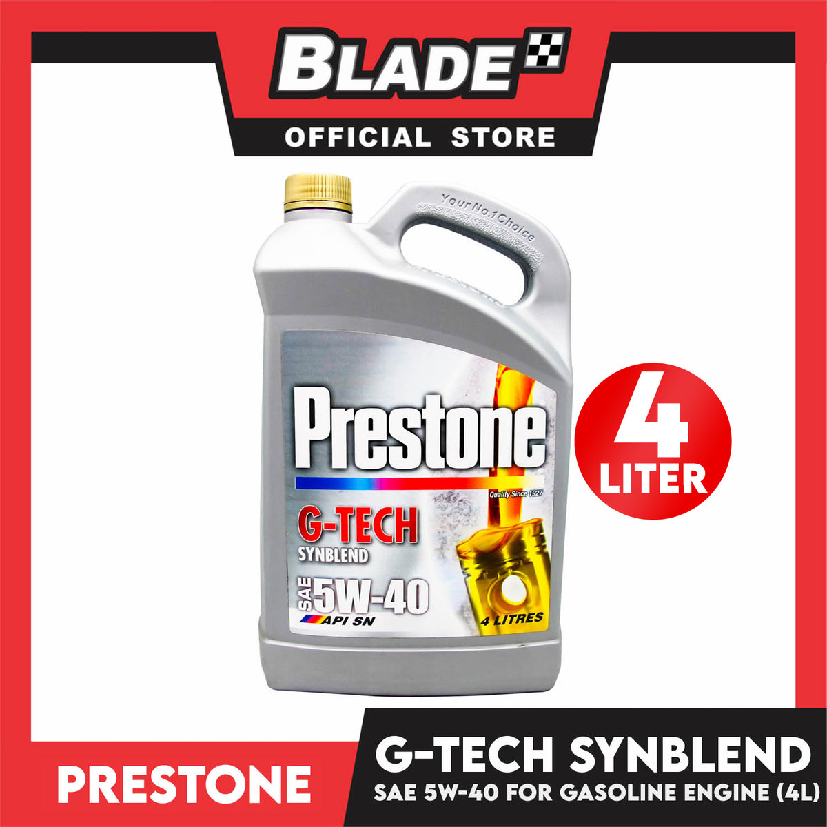 Prestone G-Tech SynBlend SAE 5W-40 (For Gasoline Engine) 4 Liters