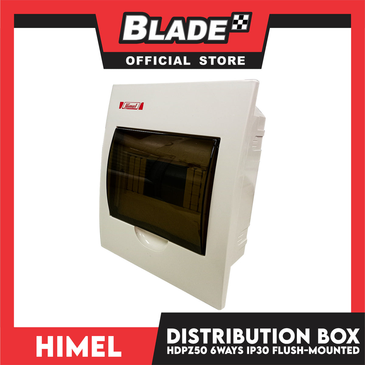 Himel Distribution Box HDPZ50P 6 ways IP30 Flush Mounted