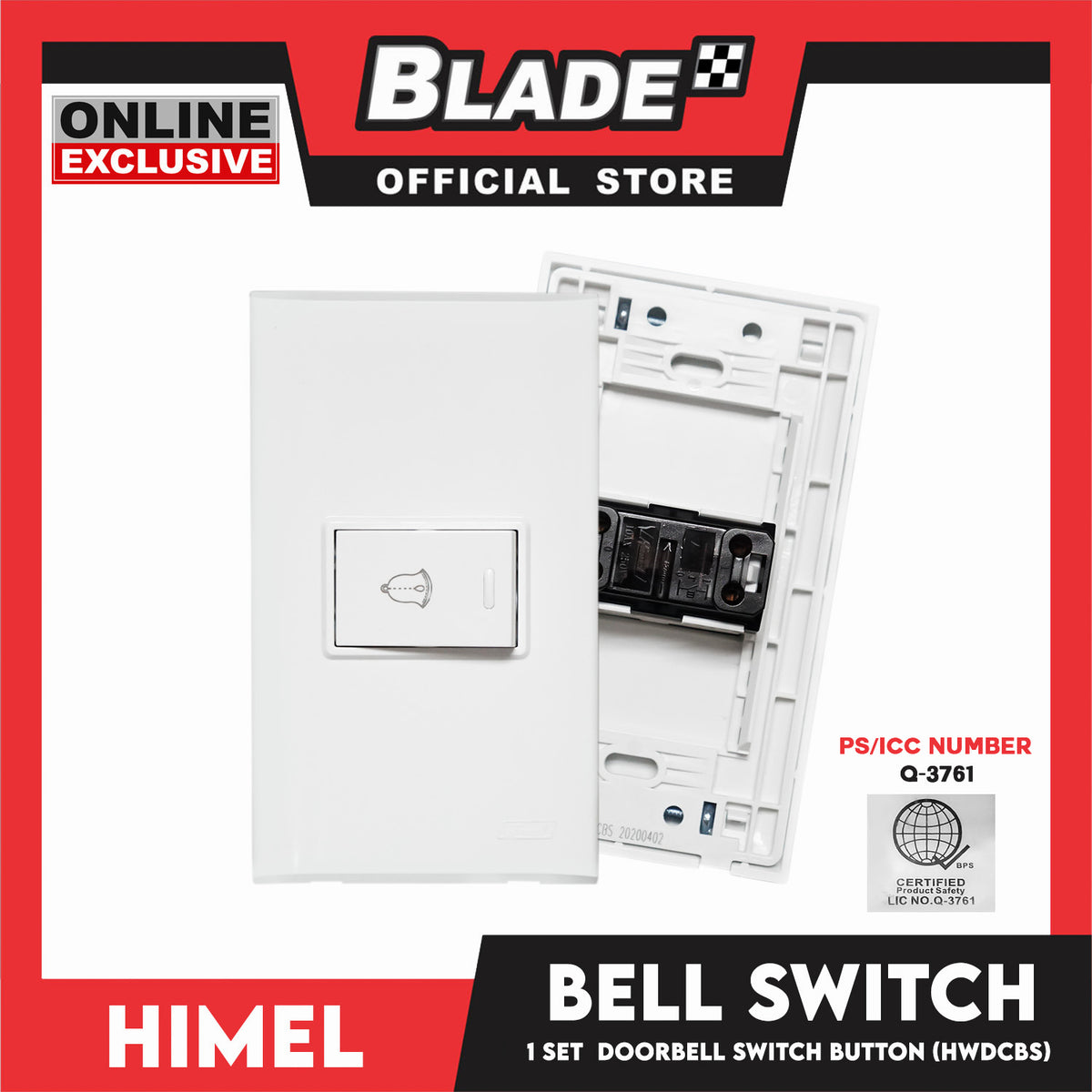 Himel 1 Set Doorbell Switch Button (HWDCBS)