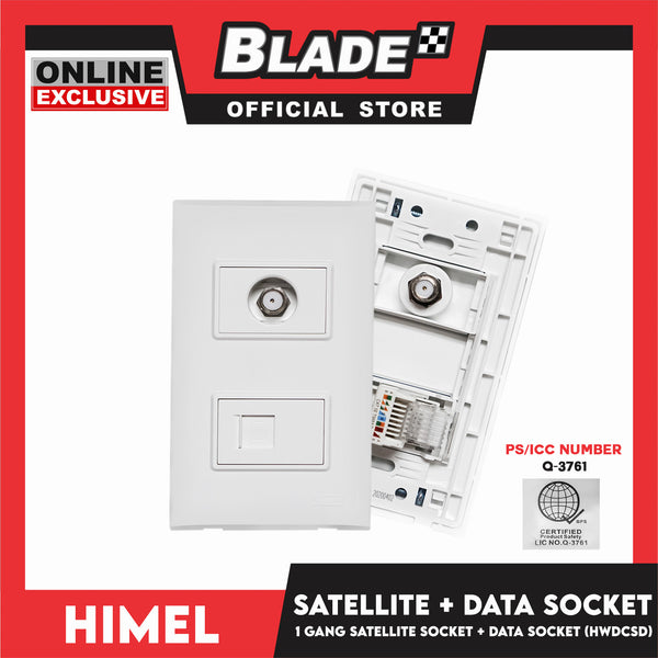 Himel 1 Gang Satellite Socket  + Data Socket HWDCSD