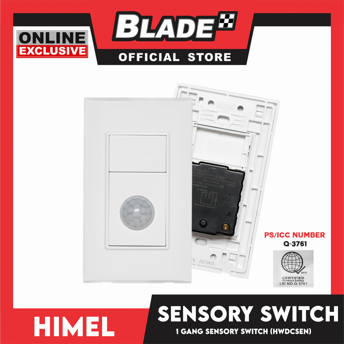 Himel 1 Gang Sensory Switch (HWDCSEN)
