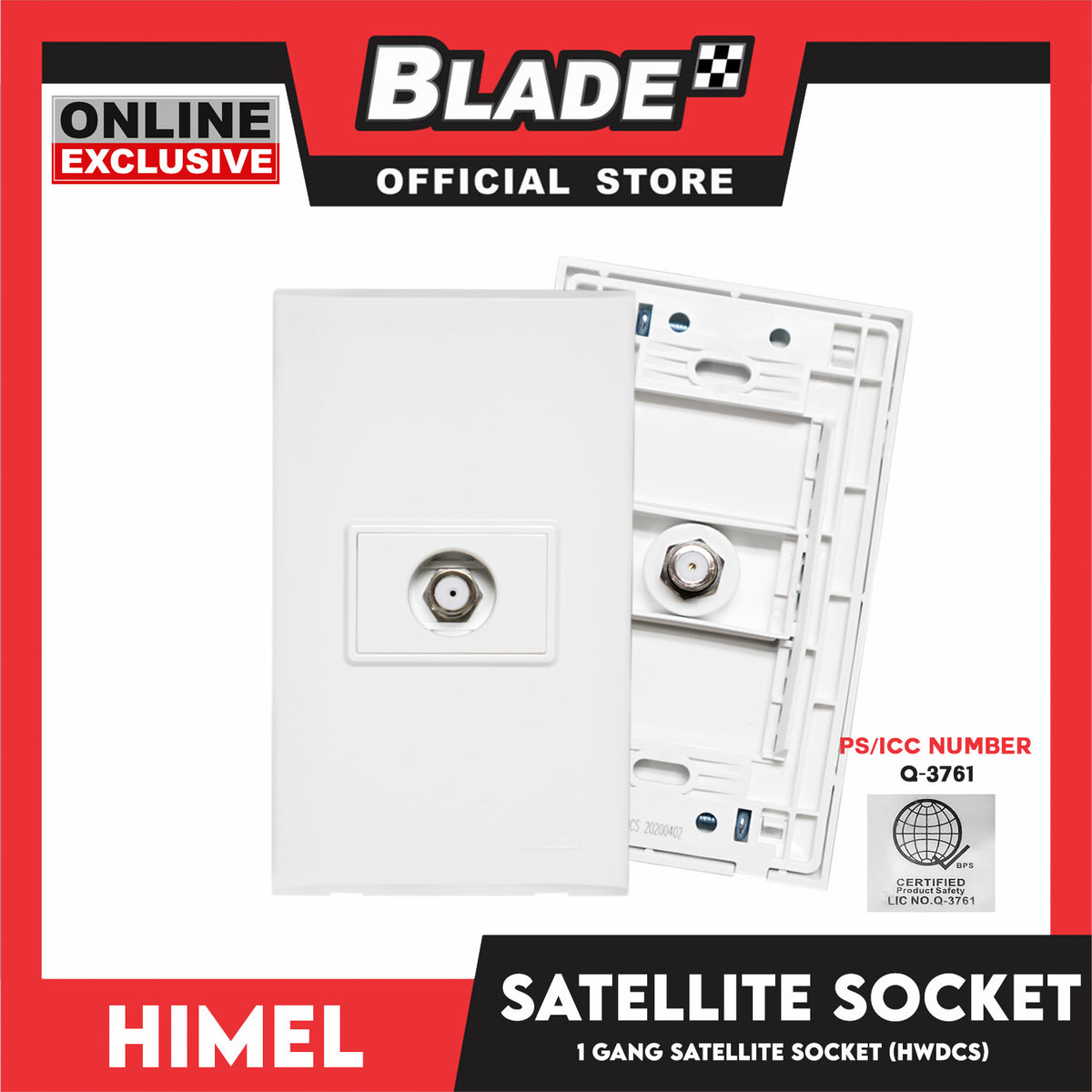 Himel 1 Gang Satellite Socket HWDCS