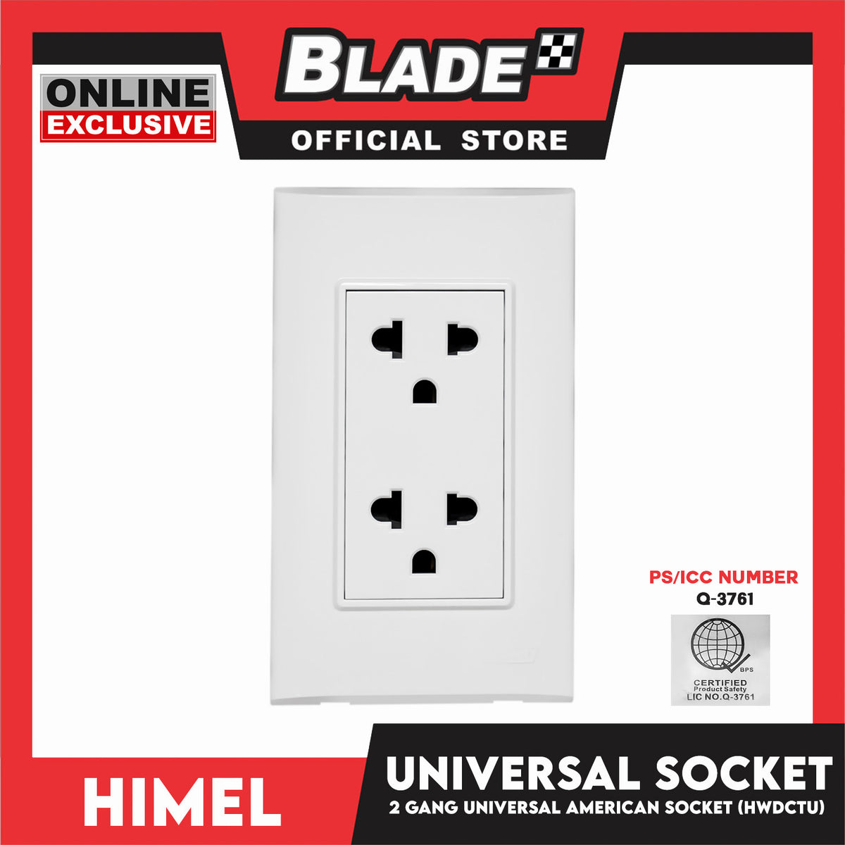 Himel 1 Gang 4 Core Telephone Socket (HWDCT)