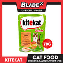 6pcs Kitekat Wet Cat Food in Pouch Junior 70g (Chicken and Salmon)