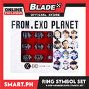 K-Pop Group, Planet Members Ring Symbol Collection Set of 12pcs (Assorted Set Designs)