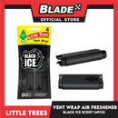 Little Trees Vent Wrap Air Freshener 4pcs (Black Ice) Provides Long-Lasting Scent, Slip On Vent Wrap Car Air Freshener
