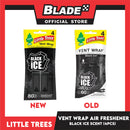 Little Trees Vent Wrap Air Freshener 4pcs (Black Ice) Provides Long-Lasting Scent, Slip On Vent Wrap Car Air Freshener