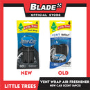 Little Trees Vent Wrap Air Freshener 4pcs (New Car Scent) Provides Long-Lasting Scent, Slip On Vent Wrap Car Air Freshener