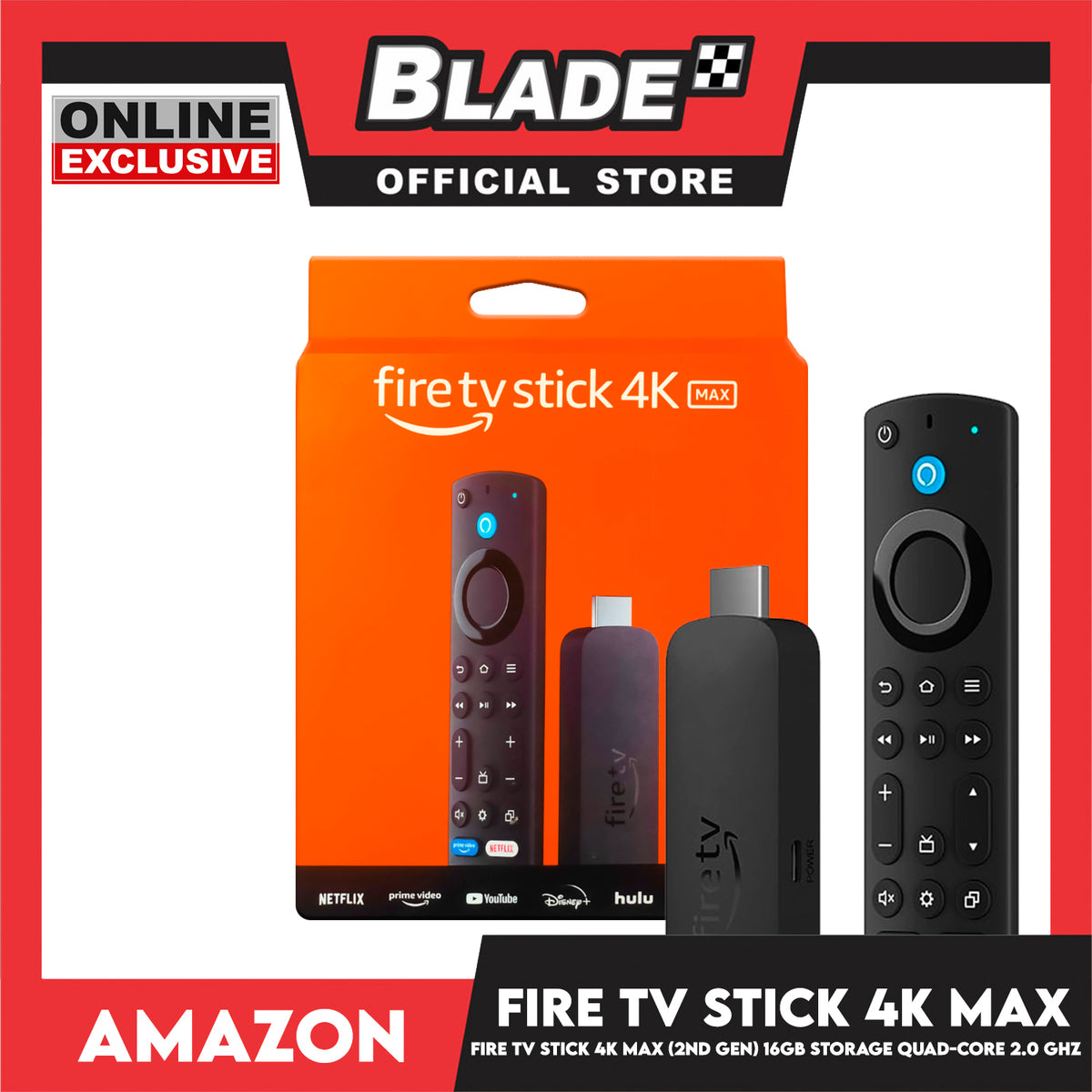 Amazon Fire TV Stick 4K Max Streaming Device, Wi-Fi 6, Alexa Voice Remote (Includes TV Controls)