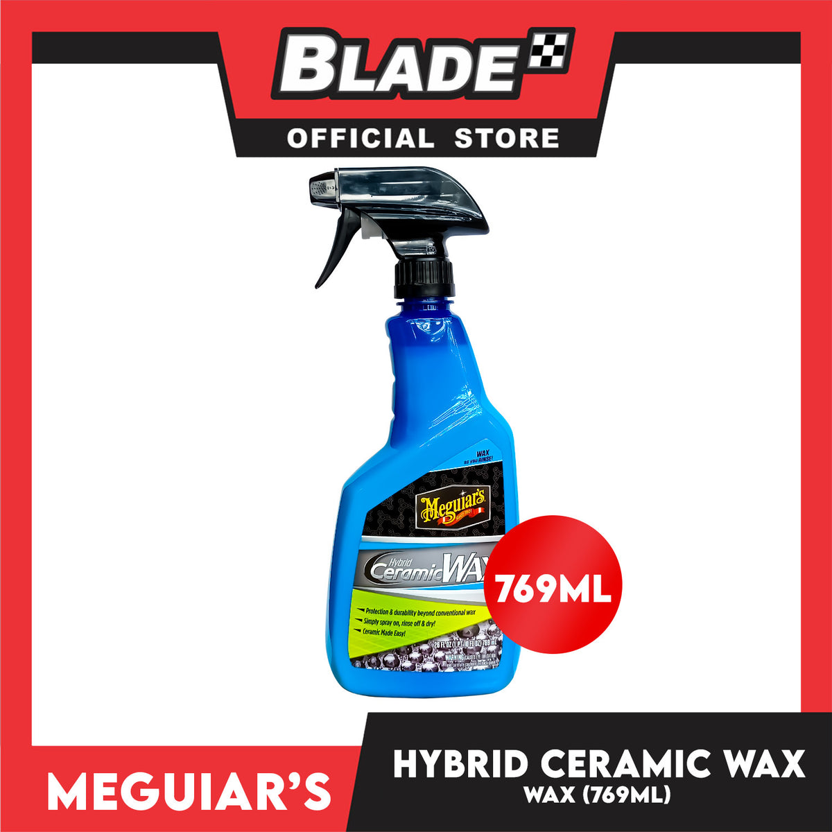 Meguiar's Hybrid Ceramic Wax Easy to Use Ceramic Wax Protection G190526 26oz 768ml