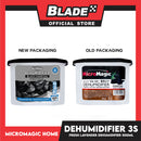 3pcs Micromagic Home Dehumidifier 500ml (Charcoal) Eliminates Musty Odor, Suitable For Your Car And Closets