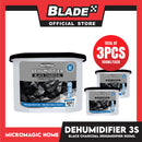 3pcs Micromagic Home Dehumidifier 500ml (Charcoal) Eliminates Musty Odor, Suitable For Your Car And Closets
