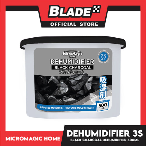 12pcs Micromagic Home Dehumidifier 500ml (Charcoal) Eliminates Musty Odor, Suitable For Your Car And Closets (Bundle Of 4)