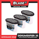3pcs Micromagic Home Dehumidifier 500ml (Charcoal) Eliminates Musty Odor, Suitable For Your Car And Closets