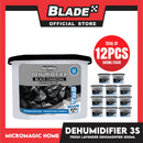 12pcs Micromagic Home Dehumidifier 500ml (Charcoal) Eliminates Musty Odor, Suitable For Your Car And Closets (Bundle Of 4)