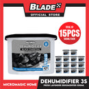 15pcs Micromagic Home Dehumidifier 500ml (Charcoal) Eliminates Musty Odor, Suitable For Your Car And Closets (Bundle Of 5)