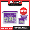 3pcs Micromagic Home Dehumidifier 500ml (Lavender) Eliminates Musty Odor, Suitable For Your Car And Closets