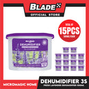 15pcs Micromagic Home Dehumidifier 500ml (Lavender) Eliminates Musty Odor, Suitable For Your Car And Closets (Bundle Of 5)