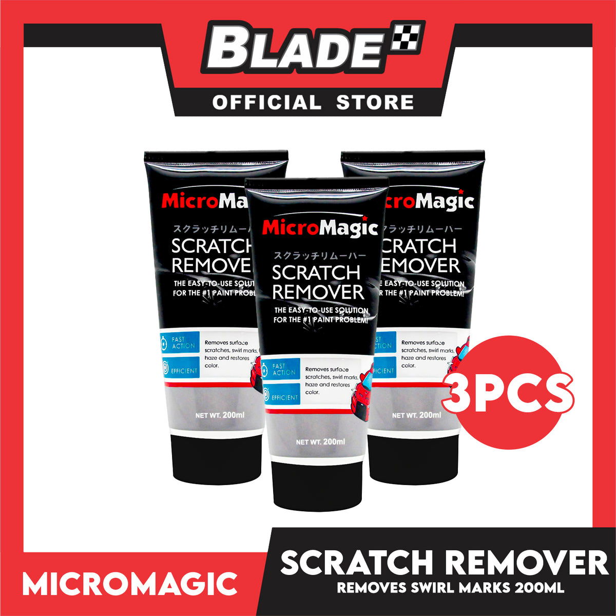 3pcs Micromagic Scratch Remover Removes Fine Scratches 200ml
