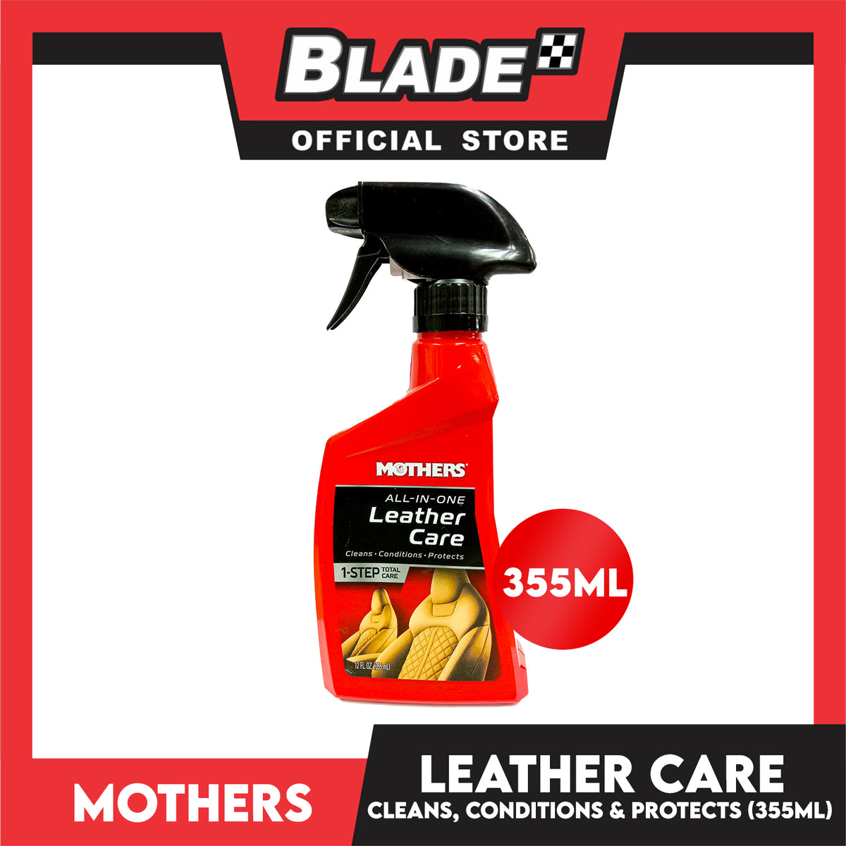Mothers All-in-one Leather Care 06512 355ml Cleans, Conditions And Protects