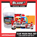 Micromagic Blade Car Wash Pail Set of 7pcs. Car Wash Kit Complete, Best for Washing Car, Truck And SUV