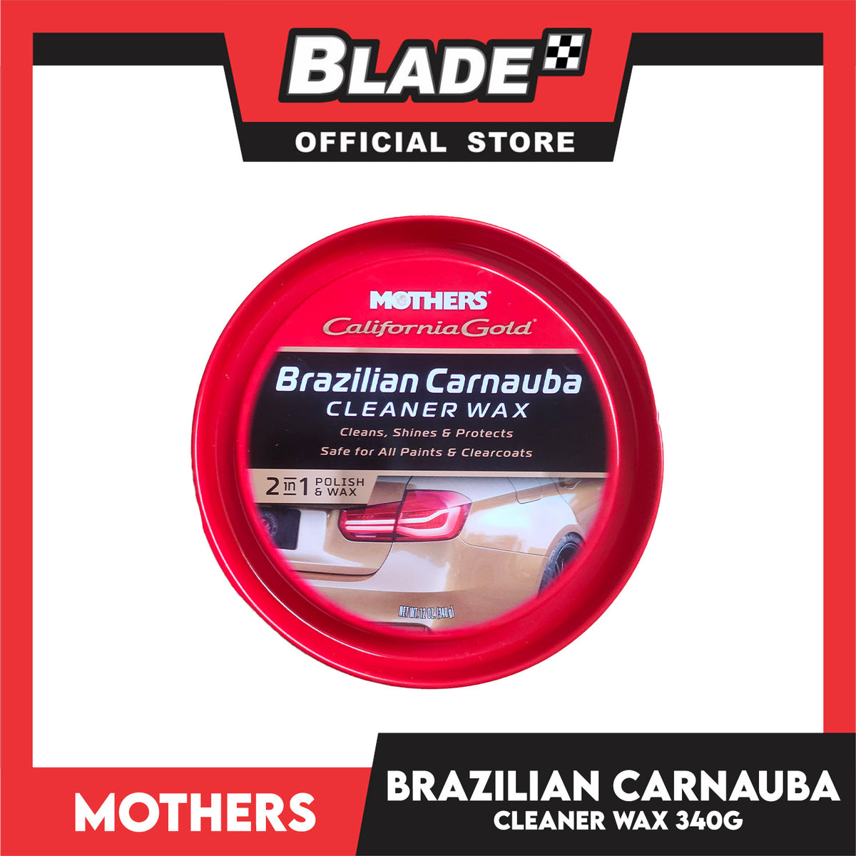 Mothers California Gold Brazilian Carnauba Cleaner Wax Paste 05500 340g