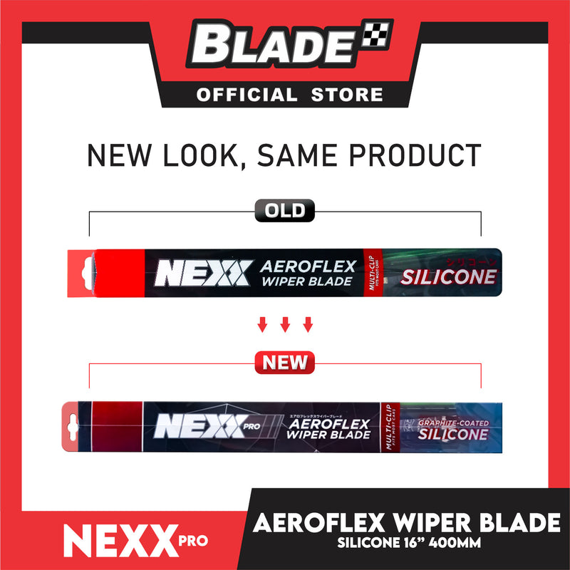 Nexx Pro Aeroflex Wiper Blade Graphite-Coated Silicone Multi-Clip Wiper 16'' 400mm